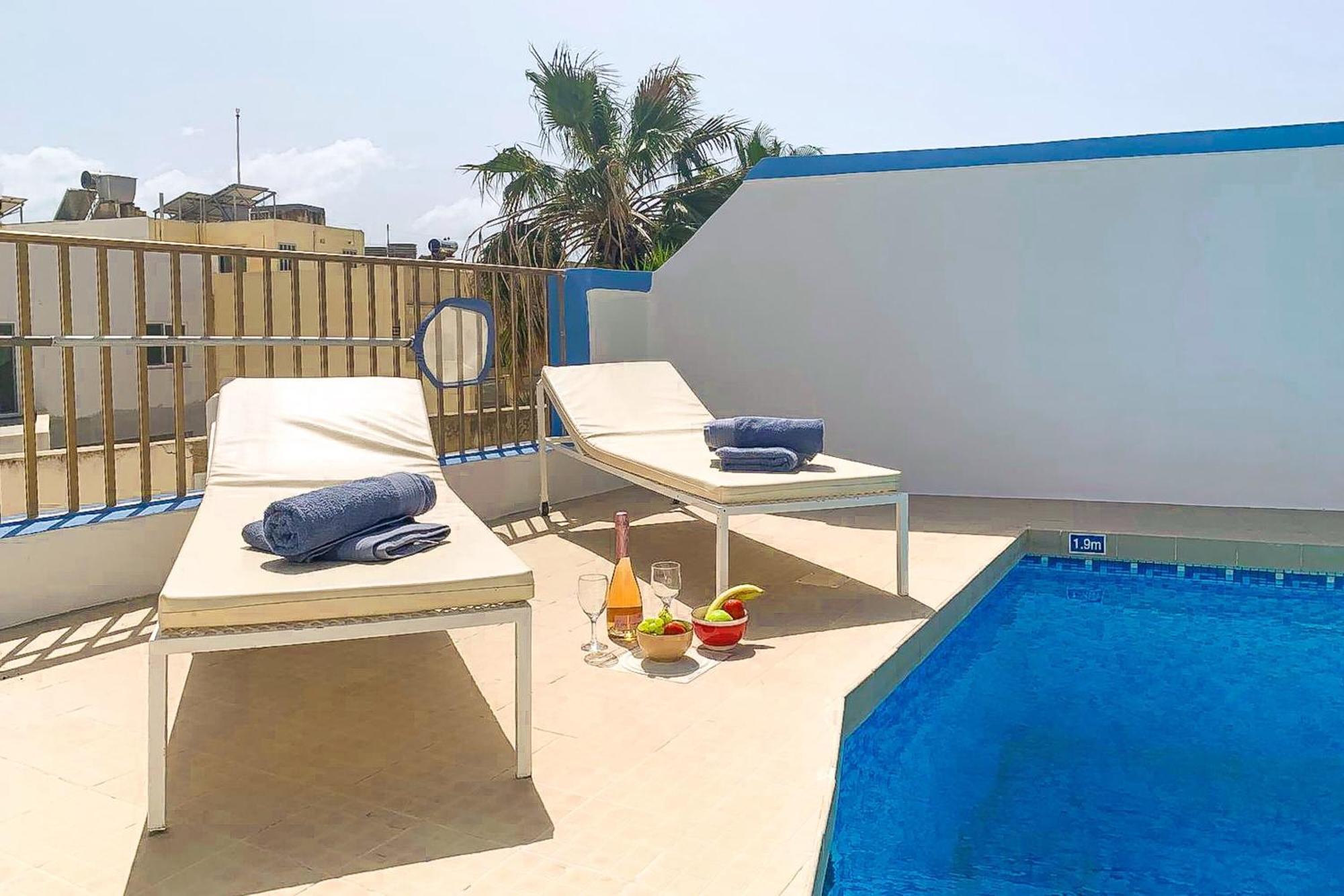 Pool & Sea Merill Apartments Mellieħa Exteriér fotografie